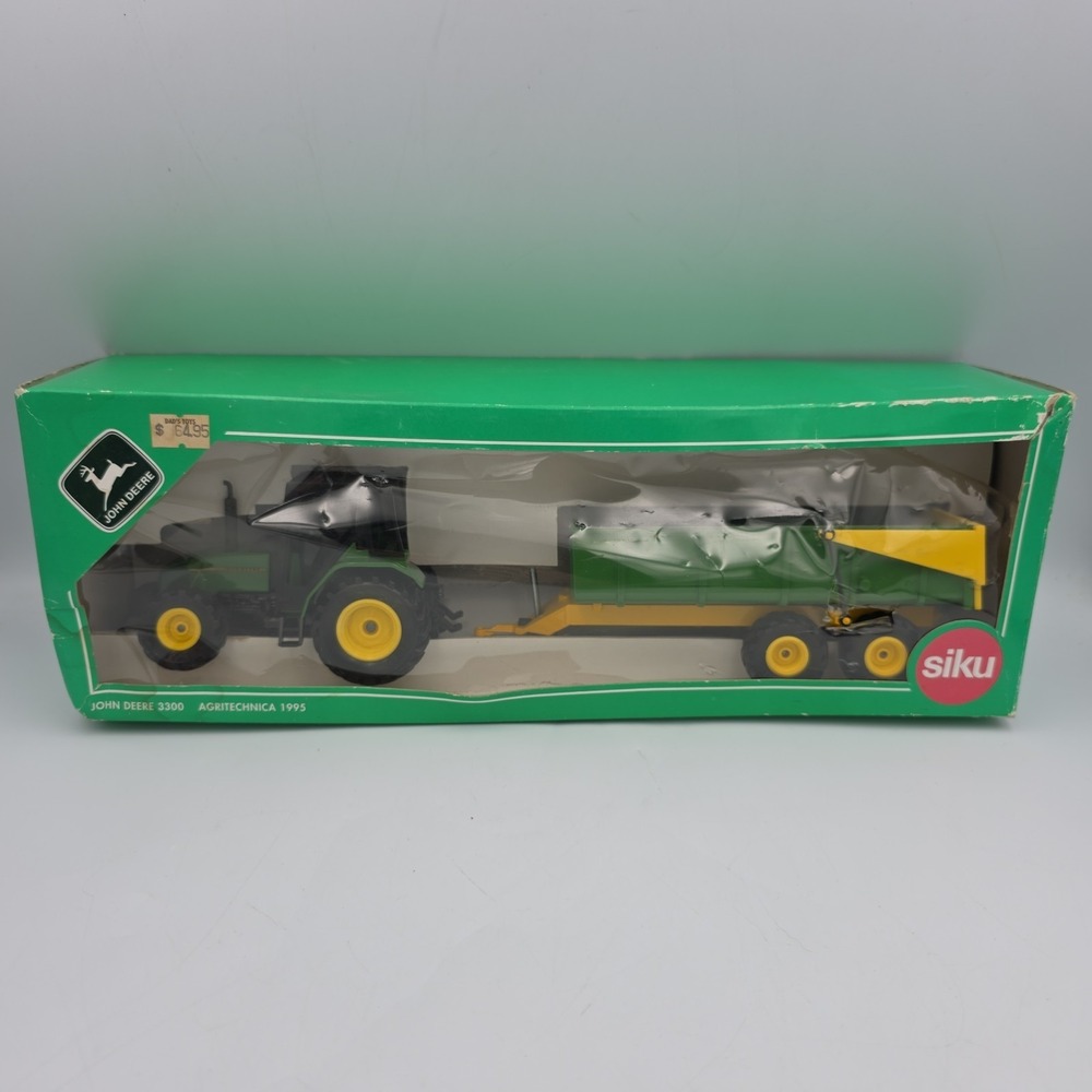 John Deere 3300 Agricultural Set Tractor with Trailer 1/32 SIKU VTG 1995 NIB